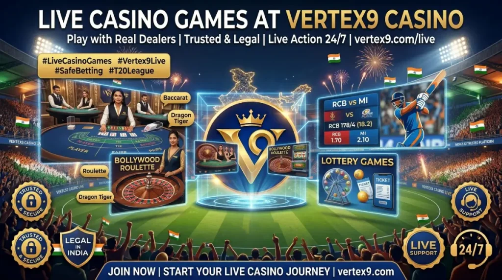 Live Casino Games at Vertex9 Casino